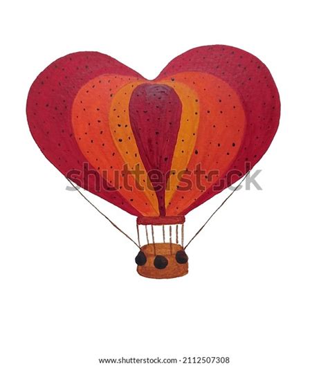 Watercolor Balloon Shape Heart Stock Illustration 2112507308 | Shutterstock