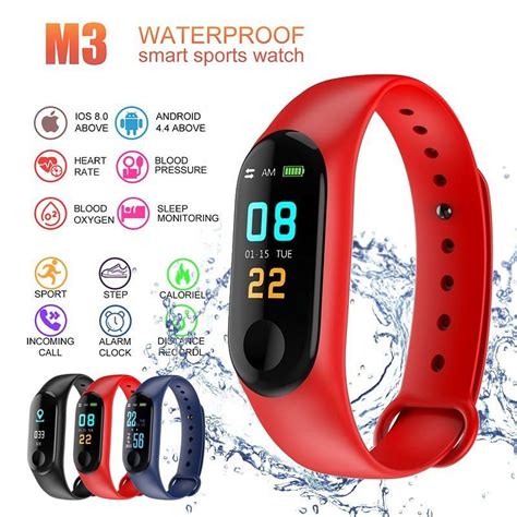 Bluetooth Smart Watch Waterproof Sports Wristband For Calories Counter