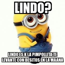 Meme Personalizado Lindo Lindo Es K La Pimpollita Te Levante Con