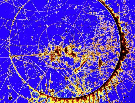 Particle Tracks In Bubble Chamber Photograph By Cern Science Photo