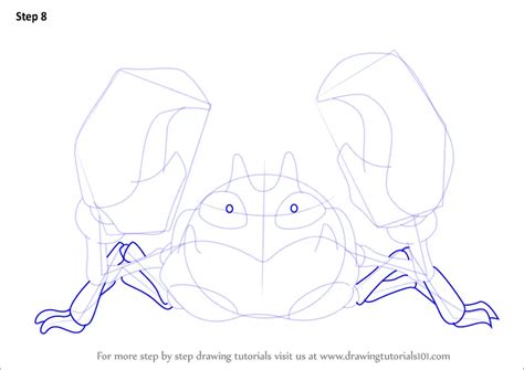 Learn How To Draw Krabby From Pokemon Pokemon Step By Step Drawing