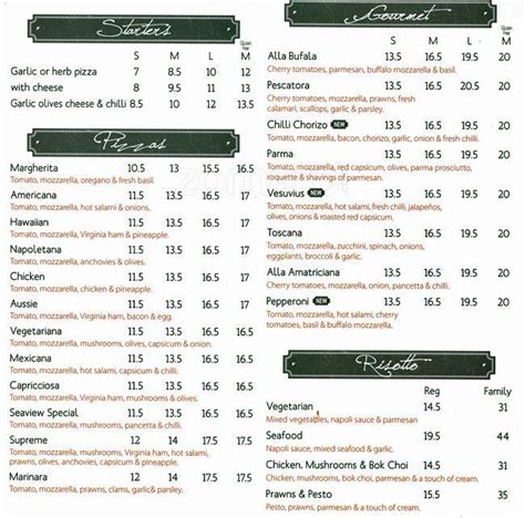 Rustica Cucina Menu, Menu for Rustica Cucina, Beaumaris, Melbourne - Urbanspoon/Zomato