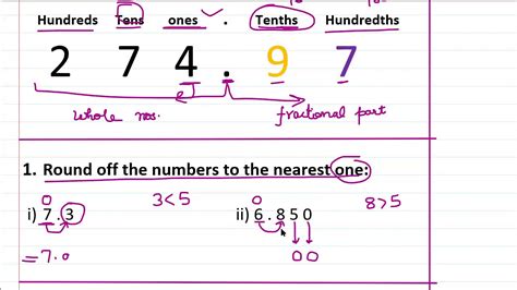 Rounding Decimals To The Nearest Tenth