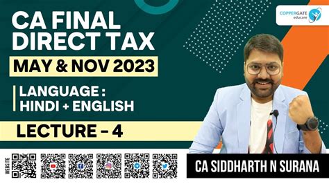 Ca Final Direct Tax May Nov Hinglish Chapter Part