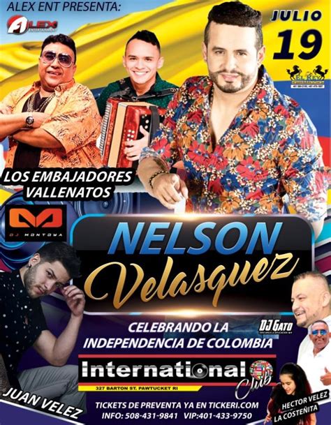 Nelson Velasquez Los Embajadores Del Vallenato En Concierto Tickets