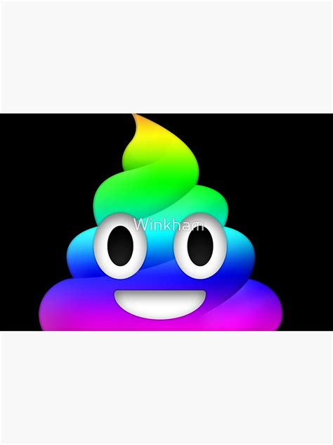 Rainbow Smiling Poop Emoji Zipper Pouch For Sale By Winkham Redbubble