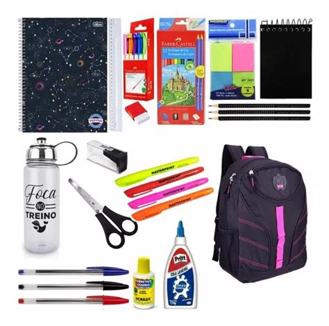 Kit Material Escolar Vários Produtos Ensino Médio Frete grátis