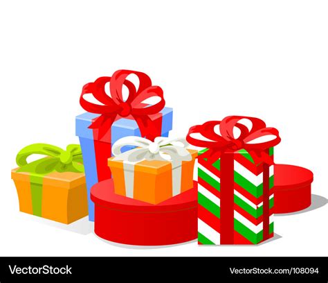 Christmas gifts Royalty Free Vector Image - VectorStock