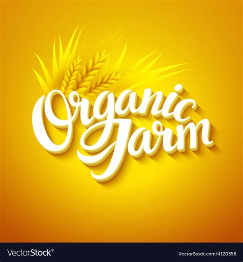 Organic Farm Logo Royalty Free Vector Image - VectorStock