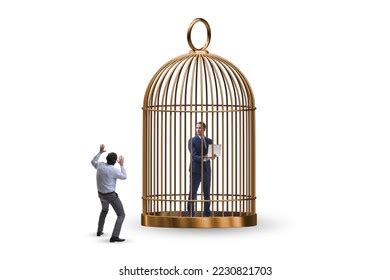 Person Golden Cage Images Stock Photos D Objects Vectors