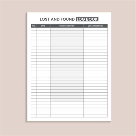 Lost And Found Log Book KDP Interior MasterBundles