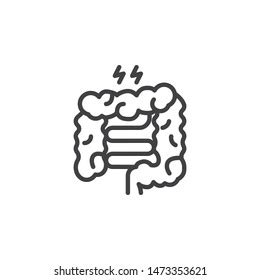 Hand Drawn Intestines Doodle Linear Icon Stock Vector Royalty Free