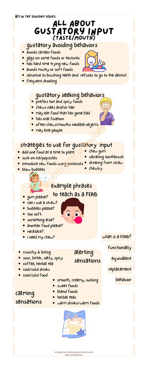 gustatory system sensory system sensory diet sensory seeking