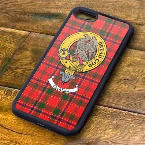 Munro Tartan And Clan Crest IPhone Rubber Case Munro Rubber Case