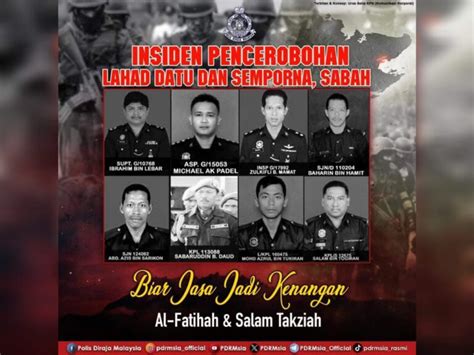 Pdrm Kenang 11 Tahun Tragedi Lahad Datu Kosmo Digital