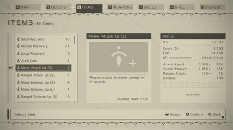 Nier Automata Game Ui Database