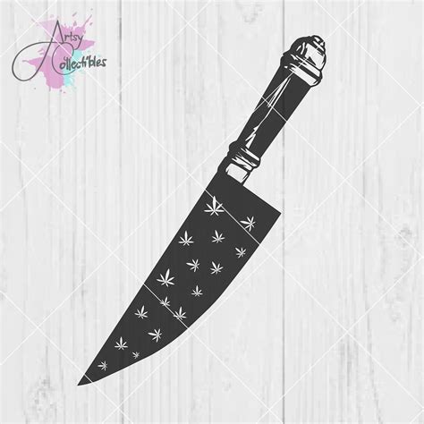 Weed Knife Silhouettes 420 Svg Ganja Svg Clipart Black And White Svg Png