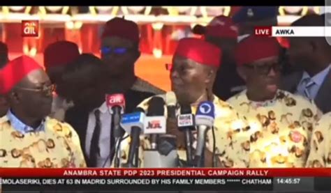 Answer Me Na Atiku Begs As He Chanted Pdp Power At Anambra Rally