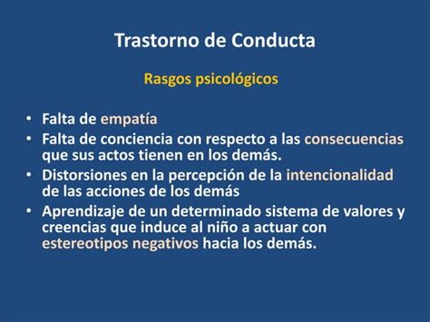 Trastorno Disocial De La Conducta Ppt