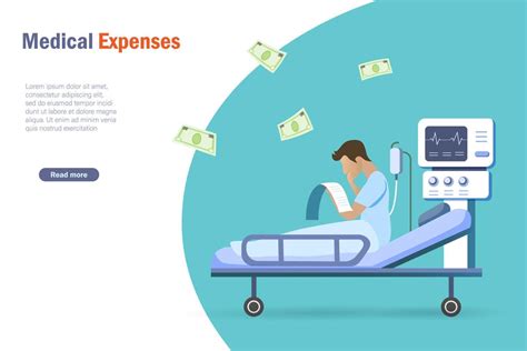 Medical Expenses And Health Insurance Concept Patient In Hospital Holding Medical Bills Feeling