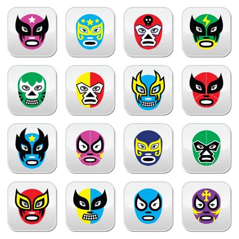 Lucha Libre Faces Vector Design Luchador Luchadora Graphics Mexican