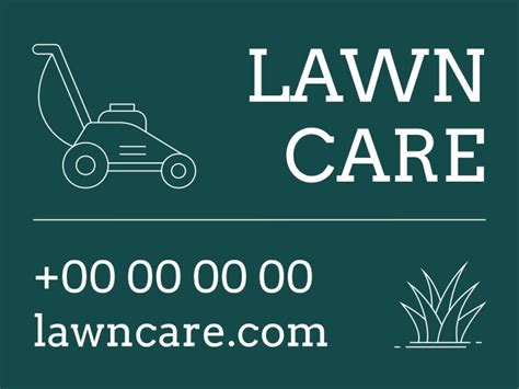 Personalize And Get This Hand Drawn Lawn Care Yard Sign Template