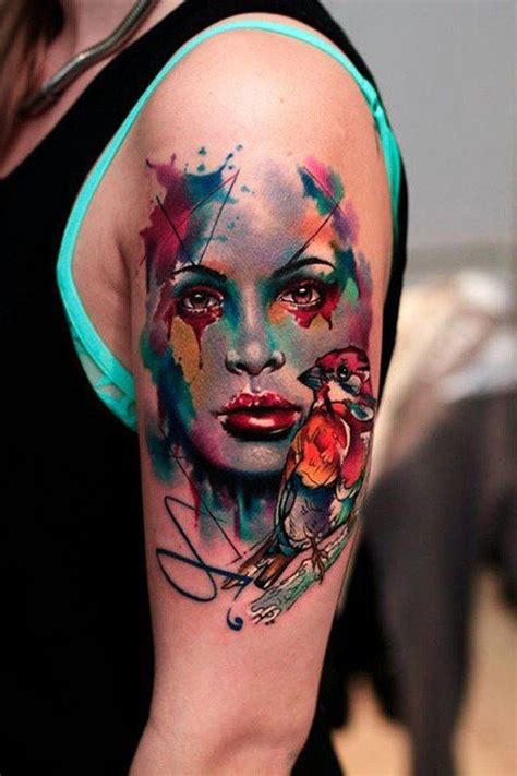 50 Examples Of Colorful Tattoos Cuded Color Tattoo Typography