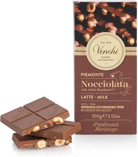 Venchi Tablette De Chocolat Au Lait Aux Noisettes Du Pi Mont Enti Res