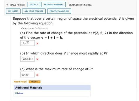 Solved 6 0 0 2 Points DETAILS PREVIOUS ANSWERS SCALCET M Chegg