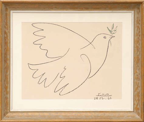 PABLO PICASSO Dove Of Peace Lithograph Signed And Dated In The