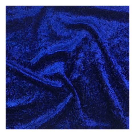 Royal Blue Polyester Crushed Velour Fabric Pack Cm X M Hobbycraft