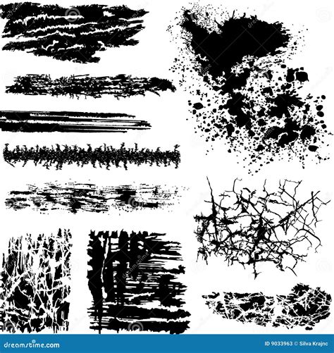 Brushes Grunge Vector Stock Vector Illustration Of Rusty 9033963