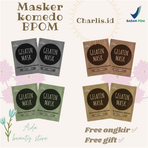 Jual DISTRI RESMI Masker Gelatin Masker Komedo Charlis BPOM Halal 5