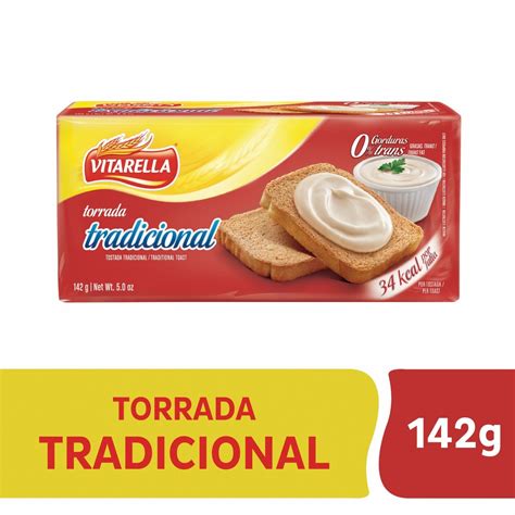 Torrada Tradicional Vitarella Pacote 142g Fort Supermercados Graça