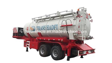 20000 Liters 20cbm Sewage Suction Tank Fecal Sludge Vacuum Trailer