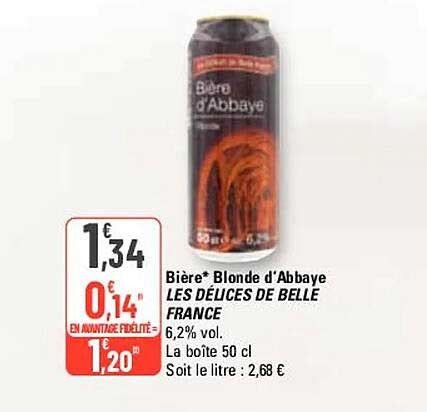 Promo Bi Re Blonde D Abbaye Les D Lices De Belle France Chez G