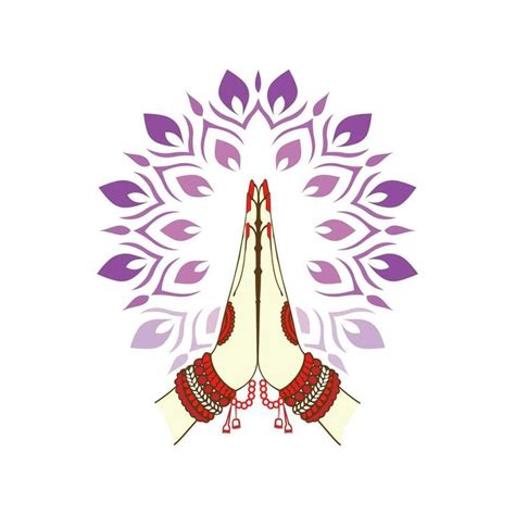 Vector Hand Drawn Namaste Gesture в 2024 г