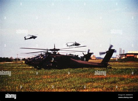 Helicopters Lined Up On Chick Do Island Base Kunsan Air Base Country Republic Of Korea Kor