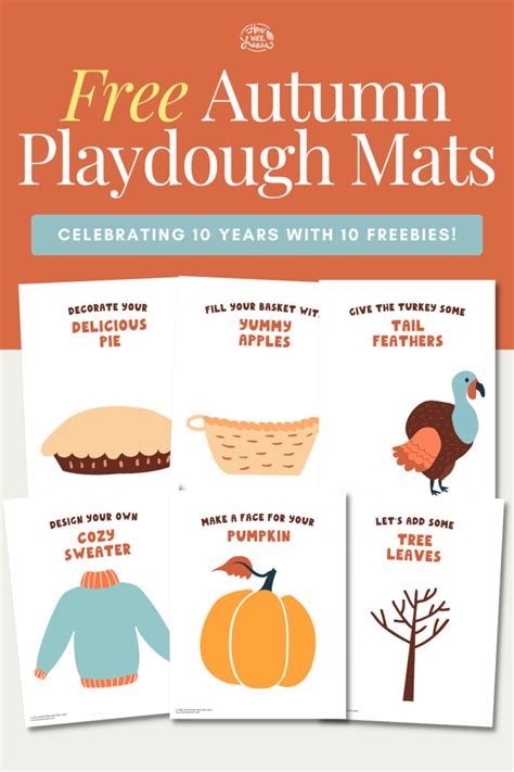 10 Days Of Freebies Fall Playdough Mats How Wee Learn