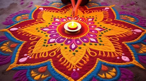 Premium AI Image | Indian Festival Diwali Diwali oil lamps lit on ...