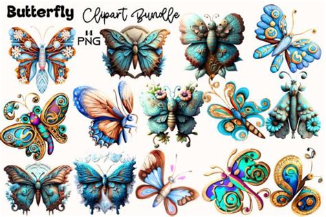 Butterfly Sublimation Clipart Graphic By Sublimation Bundle Creative