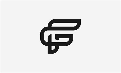 Fg Logo Design Premium Vektor