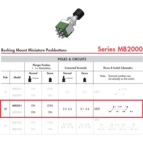 Push Button Switch Dpdt Momentary Toga Steinair Inc