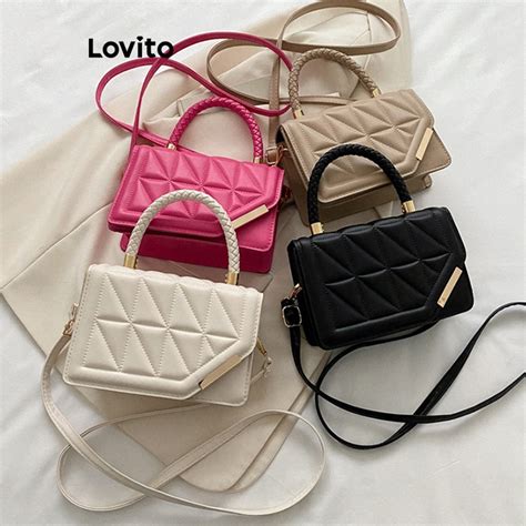 Lovito Bolsa De Ombro Pequena B Sica Simples Casual Para Mulheres