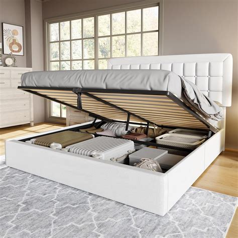 Amazon Jocisland Base de cama tamaño Queen con plataforma tapizada