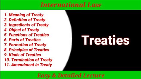 Law Of Treaties In International Law Treaty In International Law