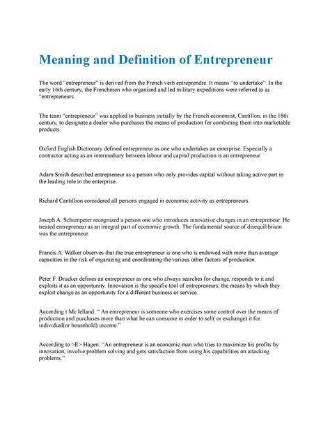 Meaning And Definition Of Entrepreneur It Means To Undertake In