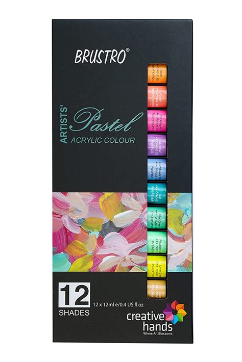 Brustro Artists Pastel Acrylic Colour Set Of Shades Rainbows