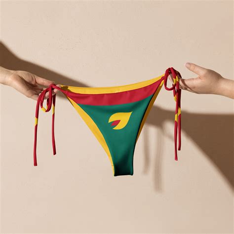 Grenada String Bikini Bottom Coat Of Arms Flag Summer Swimwear Caribbean Bathing Suit