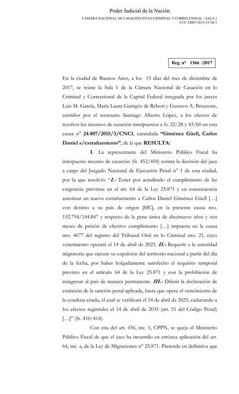 Pdf Poder Judicial De La Nación Pensamiento Penal · N° 4 Del Departamento Judicial De La